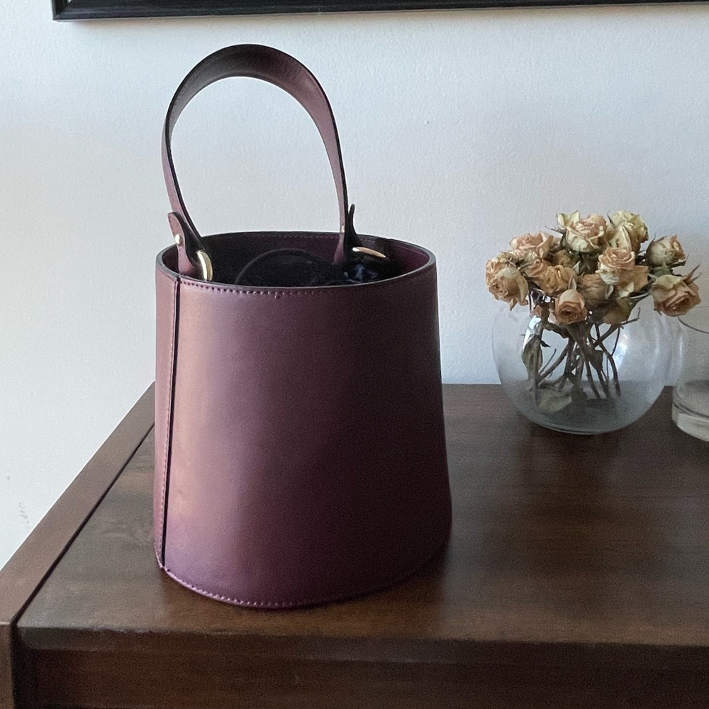 Burgundy Bucket Bag (Italian)
